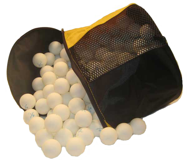240 stk. gode trningsbolde i praktisk bag med bre hndtag til meget rimelig pris. 40 mm. Hvide. SPAR 20%